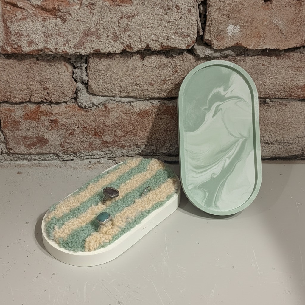 Tufting meets Raysin – Schmuckablage mit Tufting